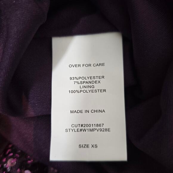 Plum Esperanza Formal Sleeveless A-line Front Slit Sequin Long Dress Sz XS (759) - Picture 14 of 14
